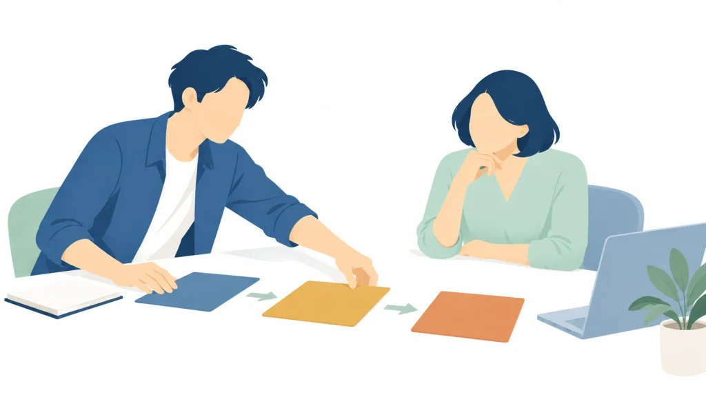 相手の必要と役立つサービスを考え、提案を組み立てる起業家
